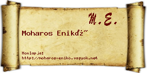 Moharos Enikő névjegykártya